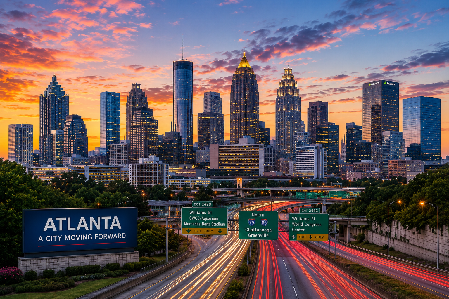 Atlanta Georgia skyline served by Atlanta Medical Couriers LLC