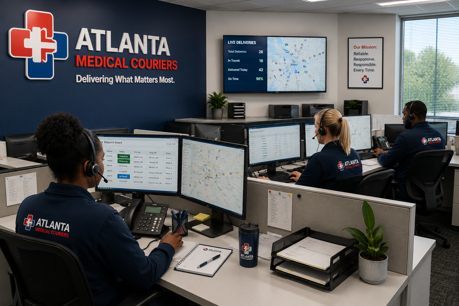 Atlanta courier dispatch coordination